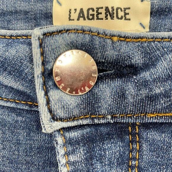 L'Agence Margot Skinny High Rise Jeans‎ Blue Light Vintage Wash 29 - Picture 5 of 10
